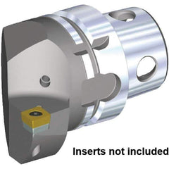 Kennametal - Insert Style CC.. 120408, CC.. 432, 70mm Head Length, Right Hand Cut, Internal/External Modular Threading Cutting Unit Head - System Size KM4X63, 43mm Center to Cutting Edge, Series KM4X - Best Tool & Supply