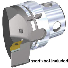 Kennametal - Insert Style VB.. 160408, VB.. 332, 70mm Head Length, Left Hand Cut, Internal/External Modular Threading Cutting Unit Head - System Size KM4X63, 43mm Center to Cutting Edge, Series KM4X - Best Tool & Supply