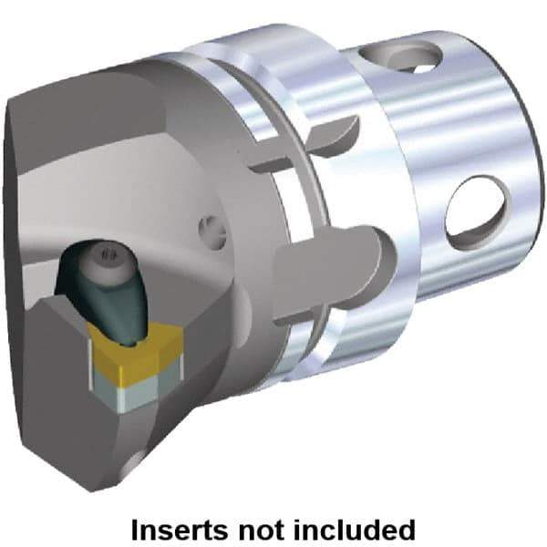 Kennametal - Insert Style WN.. 080408, WN.. 432, 70mm Head Length, Left Hand Cut, Internal/External Modular Threading Cutting Unit Head - System Size KM4X63, 43mm Center to Cutting Edge, Series Kenclamp - Best Tool & Supply