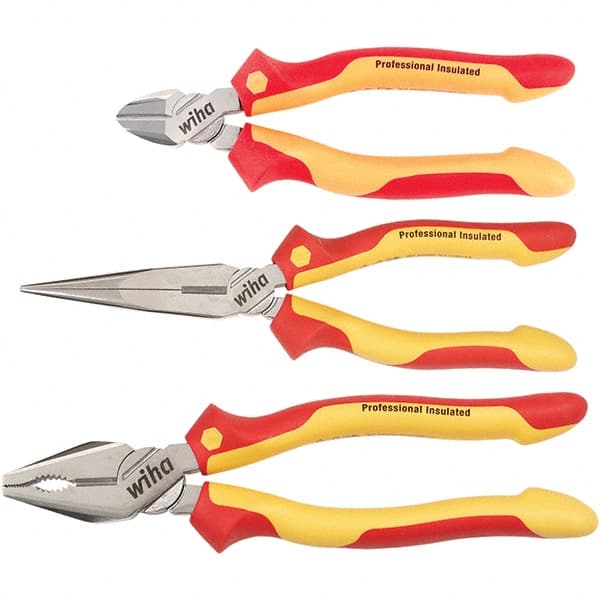 Wiha - Plier Sets Set Type: Cutting Pliers; Insulated Pliers; Wire Stripper Number of Pieces: 3 - Best Tool & Supply