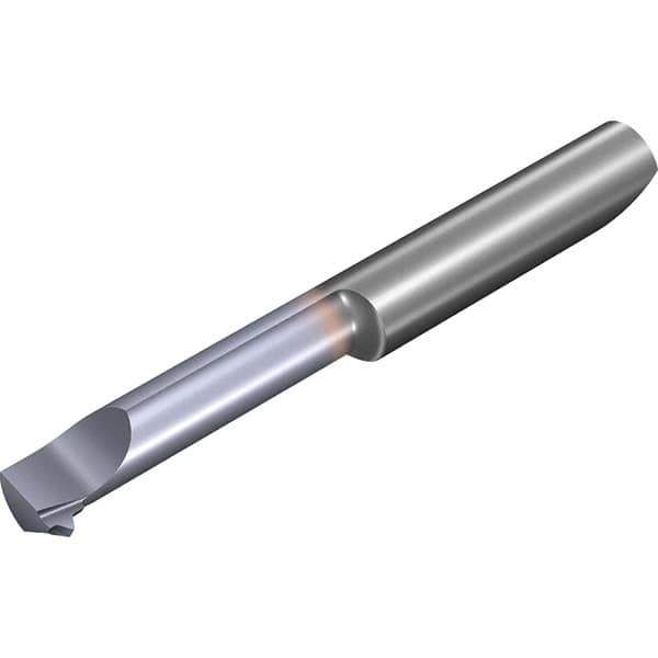 Vargus - 16mm Cutting Depth, 6.3mm Diam, Internal Thread, Solid Carbide, Single Point Threading Tool - TiCN Finish, 42mm OAL, 6mm Shank Diam, 2.9mm Projection from Edge, 1.5mm Max Pitch, 60° Profile Angle - Exact Industrial Supply