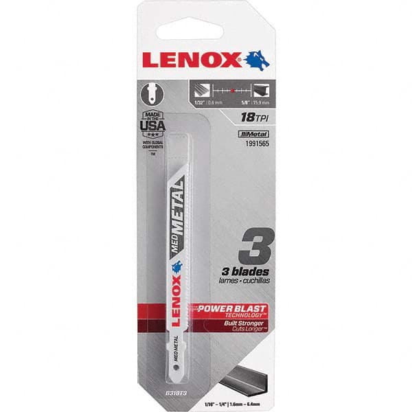 Lenox - Jig Saw Blades Blade Material: Bi-Metal Blade Length (Inch): 3-5/8 - Best Tool & Supply