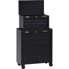 5 Drawer, 2 Piece, Black Steel Chest/Roller Cabinet Combo 14″ Deep x 26-1/2″ Wide x 44″ High