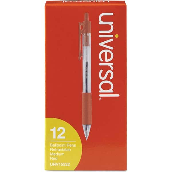 UNIVERSAL - Pens & Pencils Type: Comfort Grip Retractable Pen Color: Red - Best Tool & Supply