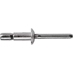 STANLEY Engineered Fastening - Size 6 Dome Head Aluminum Structural with Locking Stem Blind Rivet - Aluminum Mandrel, 0.062" to 0.437" Grip, 3/16" Head Diam, 0.194" to 0.204" Hole Diam, 0.122" Body Diam - Best Tool & Supply