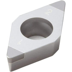 Seco - DCGW21.51 Grade CBN010 PCBN Turning Insert - Uncoated, 55° Diamond, 1/4" Inscr Circle, 0.016" Corner Radius - Best Tool & Supply