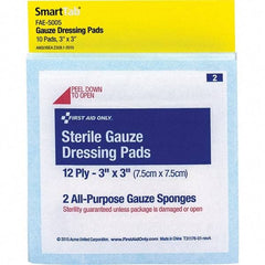 PRO-SAFE - 6-5/8" Long x 5-1/8" Wide, General Purpose Wound Care - White, Gauze Bandage - Best Tool & Supply