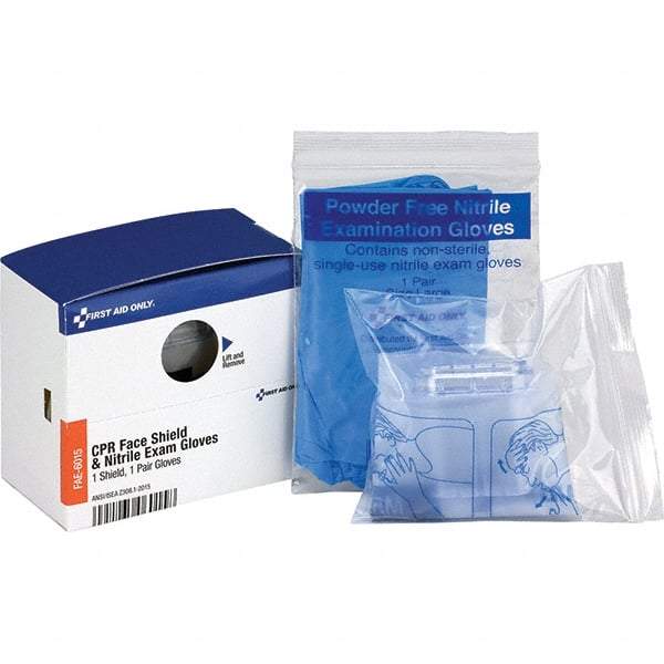 PRO-SAFE - Disposable CPR Masks/Breathers Compatible First Aid Kits: 59489, 59490 Includes: (2) Nitrile Exam Gloves; CPR Mask - Best Tool & Supply