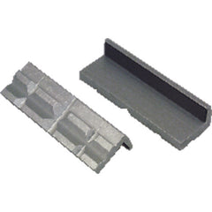 Aluminum Vise Jaw Pads - V-shaped Aluminum surFace holds Round and hex parts securely - 4″ Pad length - Best Tool & Supply