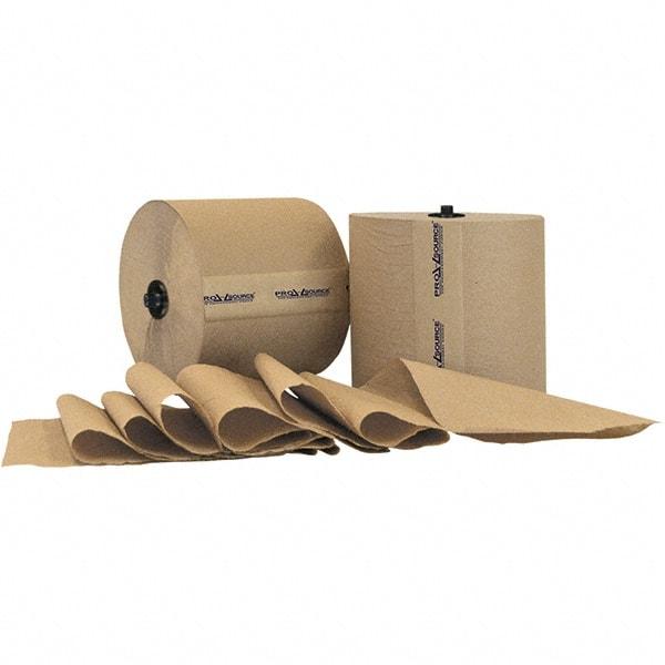 PRO-SOURCE - Hard Roll of 1 Ply Natural Paper Towels - 7-7/8" Wide, 800' Roll Length - Best Tool & Supply