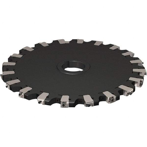 Seco - Arbor Hole Connection, 17/32" Cutting Width, 121.04mm Depth of Cut, 315mm Cutter Diam, 50mm Hole Diam, 10 Tooth Indexable Slotting Cutter - R335.25 Toolholder, XNHQ 1407 Insert, Neutral Cutting Direction - Best Tool & Supply