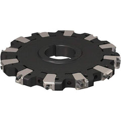 Seco - Arbor Hole Connection, 17/32" Cutting Width, 50.54mm Depth of Cut, 160mm Cutter Diam, 40mm Hole Diam, 6 Tooth Indexable Slotting Cutter - R335.25 Toolholder, XNHQ 1407 Insert, Neutral Cutting Direction - Best Tool & Supply