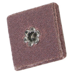 1″ × 1″ × 3/16″ Square Pad 6-Ply 80 Grit 8-32 Eyelet Aluminum Oxide - Best Tool & Supply