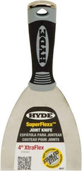 Hyde Tools - 4" Wide Spring Blade Stainless Steel Joint Knife - Flexible, Plastic Handle - Best Tool & Supply