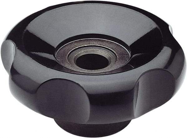 Elesa - 3.9" Head Diam, 6 Point Lobed Knob - Duroplast - Best Tool & Supply