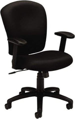 Basyx - 41" High Task Chair - 26" Wide x 34-1/2" Deep, 100% Polyester Seat, Black - Best Tool & Supply