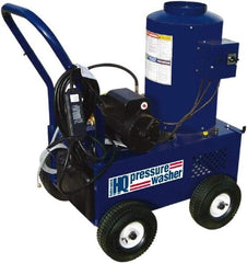 Value Collection - Electric, 25 Amp, 6 hp, 2,400 psi, 3 GPM, Hot Water Pressure Washer - Triplex Plunger, 50' x 3/8" Hose, 220 Max Volts - Best Tool & Supply