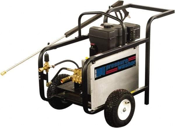 Value Collection - Gas, 13 hp, 3,500 psi, 4 GPM, Cold Water Pressure Washer - General Triplex Ceramic Plunger, 50' x 3/8" Hose - Best Tool & Supply