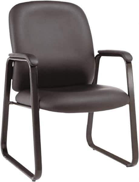 ALERA - Black Leather Guest Chair - 24-1/8" Wide x 36-5/8" High - Best Tool & Supply