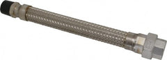 Made in USA - 12" OAL, 3/4" ID, 600 Max psi, Flexible Metal Hose Assembly - Best Tool & Supply