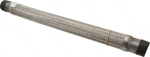 Made in USA - 24" OAL, 1-1/2" ID, 410 Max psi, Flexible Metal Hose Assembly - Best Tool & Supply