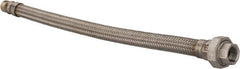 Made in USA - 24" OAL, 3/4" ID, 600 Max psi, Flexible Metal Hose Assembly - Best Tool & Supply