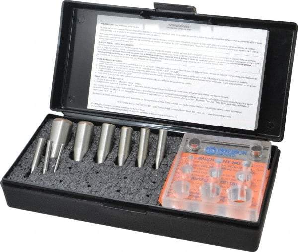 Precision Brand - 1/8 to 3/4 Inch Diameter Shim Punch and Die Set - 1/8, 3/16, 1/4, 5/16, 3/8, 7/16, 1/2, 5/8 and 3/4 Inch Diameter, 9 Piece - Best Tool & Supply