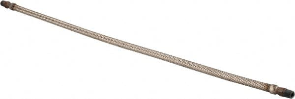 Made in USA - 30" OAL, 1/4" ID, 2,240 Max psi, Flexible Metal Hose Assembly - Best Tool & Supply