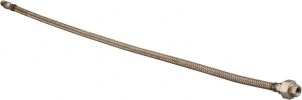 Made in USA - 30" OAL, 1/4" ID, 2,240 Max psi, Flexible Metal Hose Assembly - Best Tool & Supply