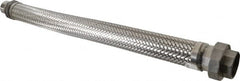 Made in USA - 30" OAL, 1-1/2" ID, 410 Max psi, Flexible Metal Hose Assembly - Best Tool & Supply