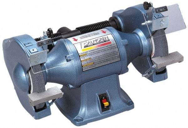 Palmgren - 10" Wheel Diam, 1 hp Grinder - 1" Arbor Hole Diam, 3 Phase, 1,725 Max RPM, 220/440 Volts - Best Tool & Supply