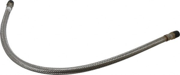 Made in USA - 36" OAL, 1/2" ID, 1,040 Max psi, Flexible Metal Hose Assembly - Best Tool & Supply