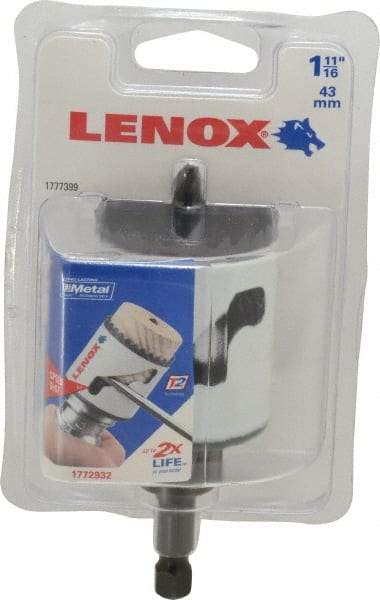 Lenox - 1-11/16" Diam, 1-1/2" Cutting Depth, Hole Saw - Bi-Metal Saw, Toothed Edge - Best Tool & Supply