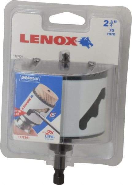 Lenox - 2-3/4" Diam, 1-1/2" Cutting Depth, Hole Saw - Bi-Metal Saw, Toothed Edge - Best Tool & Supply