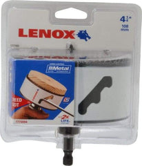 Lenox - 4-1/4" Diam, 1-1/2" Cutting Depth, Hole Saw - Bi-Metal Saw, Toothed Edge - Best Tool & Supply