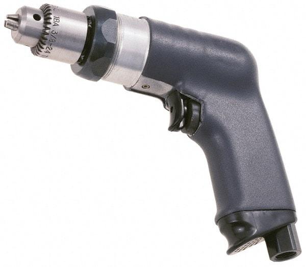 Ingersoll-Rand - 1/4" Keyed Chuck - Pistol Grip Handle, 2,200 RPM, 17 CFM, 0.4 hp, 90 psi - Best Tool & Supply