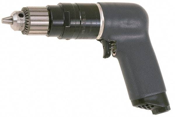 Ingersoll-Rand - 1/4" Keyed Chuck - Pistol Grip Handle, 6,000 RPM, 25 CFM, 0.75 hp, 90 psi - Best Tool & Supply