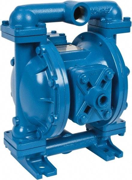 SandPIPER - 1" NPT, Metallic, Air Operated Diaphragm Pump - Santoprene Diaphragm, Aluminum Housing - Best Tool & Supply