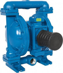 SandPIPER - 1" NPT, Metallic, Air Operated Diaphragm Pump - Buna-N Diaphragm, Aluminum Housing - Best Tool & Supply