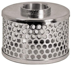 Kuriyama of America - 8" Hose, Round Hole Strainer - Plated Steel - Best Tool & Supply