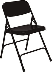 NPS - 18-1/4" Wide x 20-1/4" Deep x 29-1/2" High, Steel Standard Folding Chair - Black - Best Tool & Supply