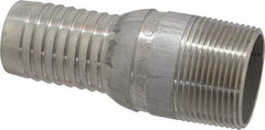 Dixon Valve & Coupling - 1-1/4" Pipe ID, Threaded Combination Nipple for Hoses - Male NPT, 316 Stainless Steel - Best Tool & Supply