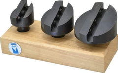 Made in USA - 3 Piece, 3/4" Shank Diam, 1-3/8" to 2-1/2" Max Head Diam, Straight Shank, Fly Cutter Set - 1 Bit Per Cutter, 3/8 to 1/2" Tool Bit, Multiple Head Diams, Includes Wood Block - Best Tool & Supply