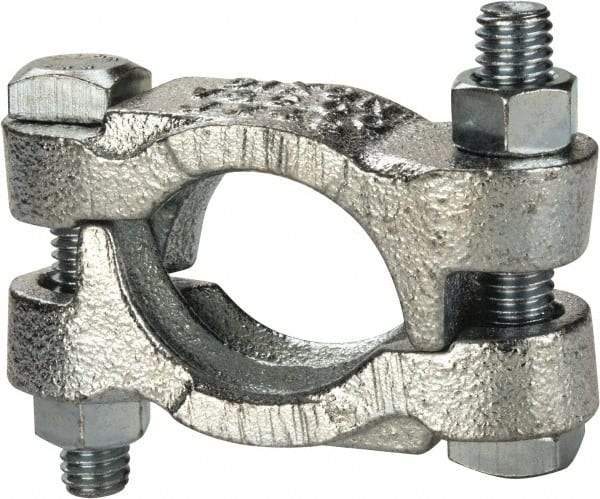 Dixon Valve & Coupling - 1-7/16 to 1-17/32" OD, Double Bolt Iron Clamp - Plated Malleable Iron - Best Tool & Supply