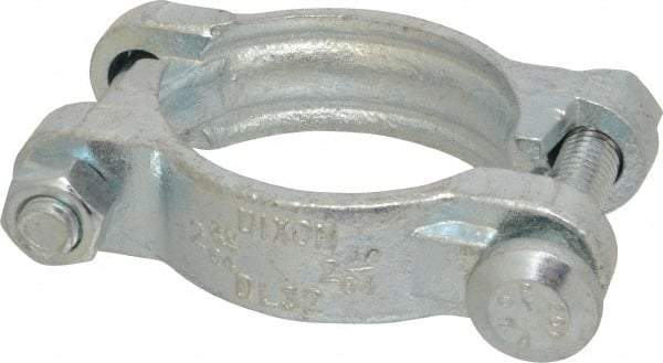 Dixon Valve & Coupling - 2-5/16 to 2-5/8" OD, Double Bolt Iron Clamp - Plated Malleable Iron - Best Tool & Supply