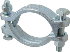 Dixon Valve & Coupling - 3-1/4 to 3-1/2" OD, Double Bolt Iron Clamp - Plated Malleable Iron - Best Tool & Supply