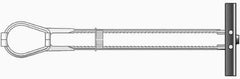 Powers Fasteners - 1/2" Screw, 1/2" Diam, 4" Long, 2-1/2" Thick, Strap Toggle Drywall & Hollow Wall Anchor - 3/4" Drill, Plastic, Grade 5, Use in Drywall - Best Tool & Supply