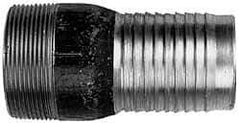 Campbell Fittings - 2-1/2" Pipe ID, Threaded Combination Nipple for Hoses - Stainless Steel - Best Tool & Supply