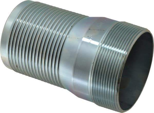 Campbell Fittings - 4" Pipe ID, Threaded Combination Nipple for Hoses - Plated Steel - Best Tool & Supply