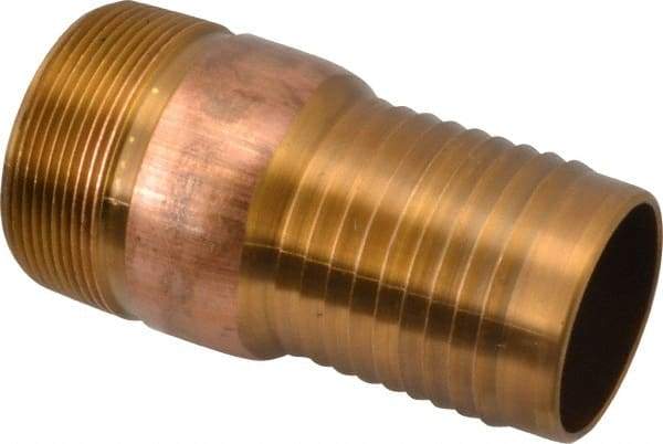 Campbell Fittings - 2" Pipe ID, Threaded Combination Nipple for Hoses - Brass - Best Tool & Supply